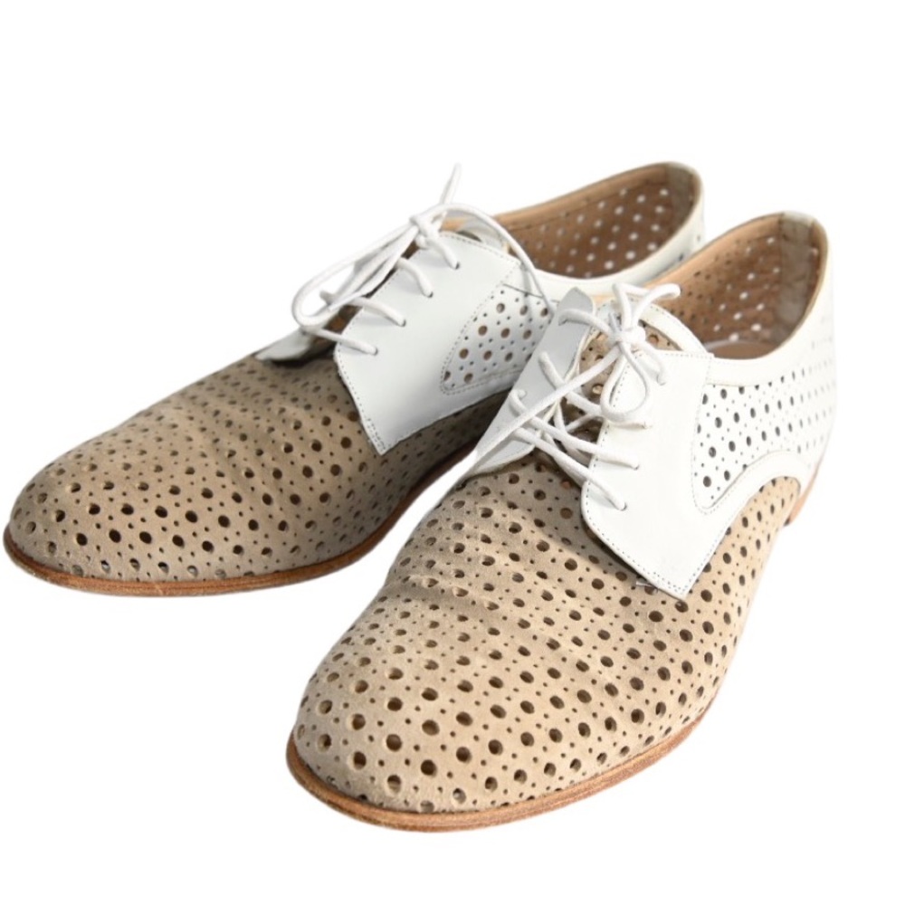 Fratelli Rossetti suede laser cut Oxfords